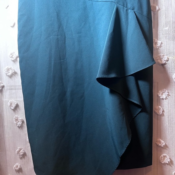 NWOT Maggy London Women’s Peacock Blue Midi Dress Size 8 - Picture 4 of 9